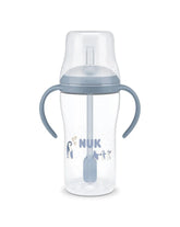 Nuk εκπαιδευτικό ποτηράκι με καλαμάκι perfect match 8m+ 260ml penguin