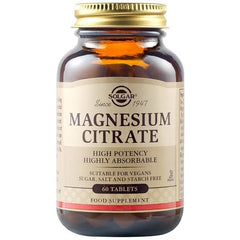 SOLGAR MAGNESIUM CITRATE 200MG TABS 60 CAPS