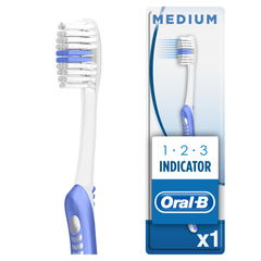 Oral-B 123 Indicator Χειροκίνητη Οδοντόβουρτσα, 40mm Μέτρια, 1 τμχ