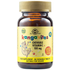 Solgar Kangavites Chewable Vitamin C Συμπλήρωμα διατροφής με Γεύση Πορτοκάλι 100 mg 90 Tablets.
