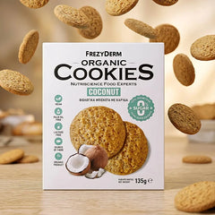 Frezyderm Organic Cookies Coconut 0% Sugar Βιολογικά Μπισκότα με Καρύδα & 0% Ζάχαρη, 135g