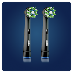 Oral-B CrossAction Μαύρες Ανταλλακτικές Κεφαλές Ηλεκτρικής Οδοντόβουρτσας, 2 τμχ