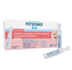 Physiomer Baby Αποστειρωμένες Αμπούλες Φυσιολογικού Ορού για Ρινική Αποσυμφόρηση, 30 x 5ml