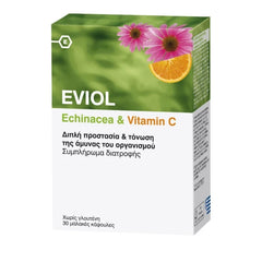 Eviol Echinacea & Vitamin C Συμπλήρωμα Διατροφής με Εχινάκεια & Βιταμίνη C, 30 caps
