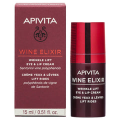 Apivita Wine Elixir Αντιρυτιδική Κρέμα για Μάτια & Χείλη 15ml.