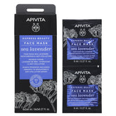 Apivita Express Beauty Μάσκα Προσώπου με Θαλάσσια Λεβάντα για Ενυδάτωση / Αποτοξίνωση 2x8ml