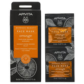Apivita Express Beautty Face Mask Orange, Μάσκα Λάμψης με Πορτοκάλι 2x8ml.