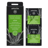Apivita Express Beauty Face Mask Aloe, Μάσκα Ενυδάτωσης & Αναζωογόνησης 2x8ml.