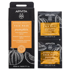 Apivita Express Beauty Pumpkin Μάσκα Αποτοξίνωσης με Κολοκύθα, 2x8ml.