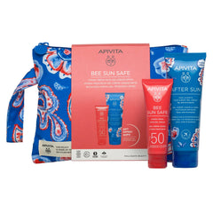APIVITA BEE SUN SAFE PROMO ΕΝΥΔΑΤΙΚΗ ΚΡΕΜΑ-GEL ΠΡΟΣΩΠΟΥ SPF50 ΔΩΡΟ TRAVEL SIZE AFTER SUN LIMITED EDITION