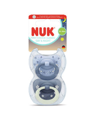 Nuk πιπίλες σιλικόνης 2τμχ first choice day & night 18-36m boy