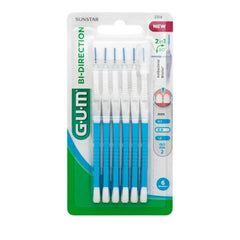Gum Bi-Directional Micro Fine 0,9 (2314) Μεσοδόντια Βουρτσάκια για Αποτελεσματική Αφαίρεση της Πλάκας, 6τεμ