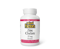 Natural Factors Zinc Chelate 25mg, 90tabs