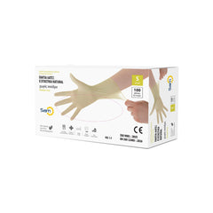 Mopatex Sam Γάντια Μιας Χρήσης Latex Medium Χωρίς Πούδρα Λευκό, 100τεμ