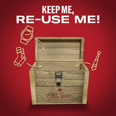 Old Spice Σεντούκι Θησαυρού Σετ Δώρου για Άνδρες με Deep Sea Αποσμητικό Στικ, 50ml, Αφρόλουτρο & Σαμπουάν, 250ml & Captain After Shave, 100ml, 1σετ