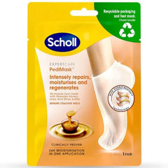 Dr. Scholl's PediMask, Μάσκα Ποδιών με Μέλι Manuka, Ουρία και Βούτυρο Καριτέ, 1 ζευγάρι
