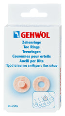 Gehwol Toe Ring Round 9 τεμάχια. Στρογγυλός προστατευτικός δακτύλιος. Προστατεύουν από τον πόνο που προκαλεί η πίεση στους κάλους. Χρησιμοποιούνται εύκολα και επιδρούν ανακουφιστικά.