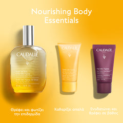Caudalie Soleil des Vignes Xmas Promo Oil Elixir Θρεπτικό Έλαιο Σώματος, 50ml, Δώρο Shower Gel Αφρόλουτρο Σώματος, 30ml & The des Vignes Hyaluronic Nourishing Body Lotion Ενυδατική Λοσιόν Σώματος με Υαλουρονικό Οξύ, 30ml, 1σετ
