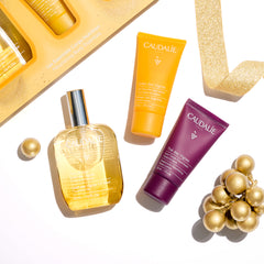 Caudalie Soleil des Vignes Xmas Promo Oil Elixir Θρεπτικό Έλαιο Σώματος, 50ml, Δώρο Shower Gel Αφρόλουτρο Σώματος, 30ml & The des Vignes Hyaluronic Nourishing Body Lotion Ενυδατική Λοσιόν Σώματος με Υαλουρονικό Οξύ, 30ml, 1σετ