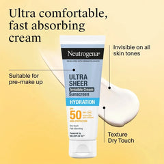 Neutrogena Ultra Sheer Limited Summer Promo για Προστασία SPF50 & Βαθιά Ενυδάτωση με Ultra Sheer Invisible Fluid Hydration Αντηλιακό Προσώπου SPF50, 50ml & Δώρο Hydro Boost Water Gel Ενυδατική Κρέμα-Gel Προσώπου, 15ml & Limited Εdition Νεσεσέρ, 1τεμ, 1σετ
