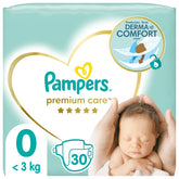 Pampers Premium Care Value Pack No.0 (Premature) 1-2.5 kg Βρεφικές Πάνες, 30 τεμάχια