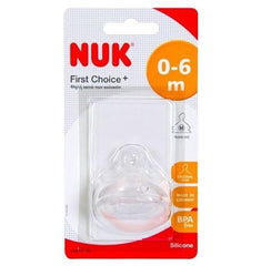 Nuk First Choice+ Θηλή Σιλικόνης 0-6m Μέγεθος 1 με Βαλβίδα για Λεπτόρρευστα Υγρά (Small), 1τεμ