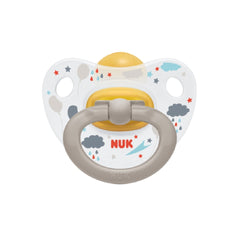 Nuk Happy Kids Ορθοδοντική Πιπίλα Καουτσούκ με Κρίκο Ροζ 18-36m 1τμχ