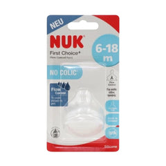 Nuk First Choice Flow Control Θηλή Σιλικόνης 6-18 Μηνών, 1τεμ