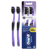 Oral-B Pro 3D White Toothbrush Medium Charcoal Infused Bristles, 2 τεμάχια