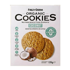 Frezyderm Organic Cookies Coconut 0% Sugar Βιολογικά Μπισκότα με Καρύδα & 0% Ζάχαρη, 135g