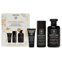 Apivita Promo Men's Care Σετ Ανδρικής Περιποίησης με Κρέμα Προσώπου & Ματιών, 50ml, Gel Καθαρισμού για Πρόσωπο & Μάτια, 50ml & Δώρο Σαμπουάν - Αφρόλουτρο, 250ml, 1σετ