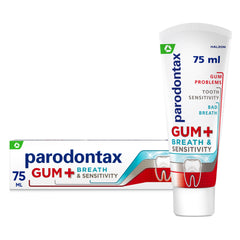 Parodontax Gum+Breath & Sensitivity Οδοντόκρεμα για Υγιή Ούλα & Δροσερή Αναπνοή, 75ml