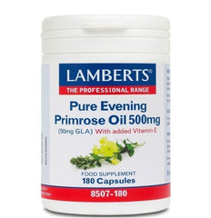 Lamberts Pure Evening Primrose Oil 500mg (Ωμέγα 6) Συμπλήρωμα με Γ-Λινολεϊκό οξύ (GLA) για Γυναίκες στην Εμμηνόπαυσης 180 Κάψουλες