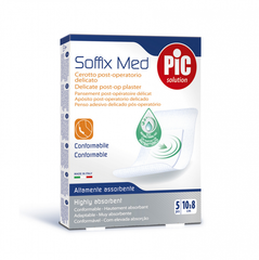 Pic Solution Soffix Med Αυτοκόλλητο Μετεγχειρητικό Επίθεμα 10cm X 8cm 5 Τεμάχια