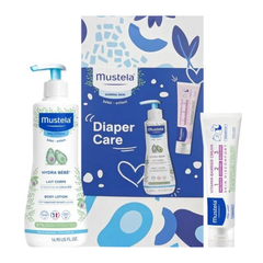 Mustela Promo Diaper Care με Hydra Bebe Body Lotion Ενυδατικό Γαλάκτωμα Σώματος, 300ml & Vitamin Barrier Cream Κρέμα Αλλαγής Πάνας, 100ml, 1σετ