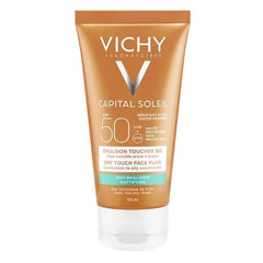 Vichy CS Dry Touch Λεπτόρρευστη Αντηλιακή Προσώπου Ματ Αποτέλεσμα SPF 50 50ml με Δείγμα Idealia Serum