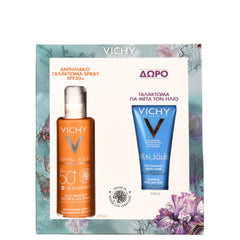 Vichy Set Capital Soleil Αντηλιακό Γαλάκτωμα σε Spray για Πρόσωπο & Σώμα SPF50+ 200ml + Δώρο Vichy Γαλάκτωμα για μέτα τον Ήλιο 100ml