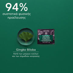 Apivita Express Eye Ginko Biloba Μάσκα Ματιών για Μαύρους Κύκλους & Σημάδια Κούρασης, 2x2ml.