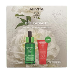Apivita Promo Bee Radiant Serum Ορός Προσώπου για Λάμψη & Ξεκούραστη Όψη, 30ml & Anti-Spot & Anti-Age Defence Face Cream Κρέμα Προσώπου Κατά των Πανάδων & των Ρυτίδων SPF50, 15ml