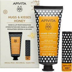 Apivita Promo Hugs & Kisses με Κρέμα Χεριών Εντατικής Ενυδάτωσης με Υαλουρονικό Οξύ & Μέλι, 50ml & Honey Balm για Σκασμένα Χείλη, 4.4g, 1σετ