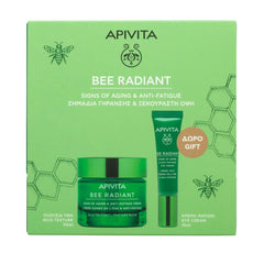 Apivita Promo Bee Radiant για Σημάδια Γήρανσης & Ξεκούραστη Όψη με Κρέμα Προσώπου, 50ml & Δώρο Kρέμα Ματιών, 15ml, 1σετ