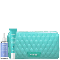 Clinea Limited Edition Gift Set Hydration Essentials Hyaluronic Waterbomb Oρός Προσώπου, 30ml, Smoothie Κρέμα Ματιών, 15ml & Δώρο Νεσεσέρ, 1τεμ, 1σετ