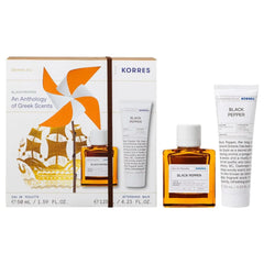 Korres Aνδρικό Promo Pack Black Pepper Άρωμα, 50ml & Black Pepper Γαλάκτωμα για Μετά το Ξύρισμα, 125ml, 1σετ