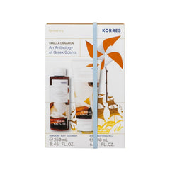 Korres Promo Vanilla Cinnamon Renewing Αφρόλουτρο, 250ml & Vanilla Cinnamon Smoothing Milk Ενυδατικό Γαλάκτωμα Σώματος, 200ml, 1σετ