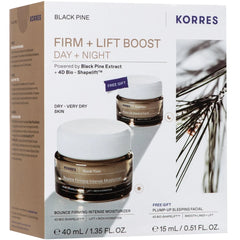 Korres Promo Black Pine Bounce Firming Intense Moisturizer Κρέμα Σύσφιξης Ημέρας, 40ml & Δώρο Pump-Up Sleeping Facial Κρέμα Σύσφιξης Νύχτας, 15ml, 1σετ