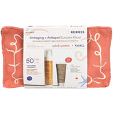 Korres Promo Antiaging & Antispot Suncare Ritual Αντηλιακή & Αντιρυτιδική Προστασία με Red Grape Αντηλιακή Κρέμα Προσώπου SPF50, 50ml, Black Pine Κρέμα Ημέρας για Σύσφιξη & Lifting, 20ml & Δώρο Naked Summers x Korres Νεσεσέρ, 1τεμ, 1σετ