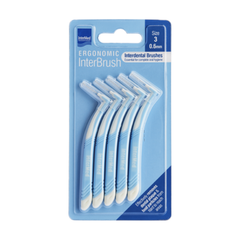 Intermed Ergonomic Interbrush Μεσοδόντια Βουρτσάκια Μπλε Size 3 - 0.6mm, 5τεμ