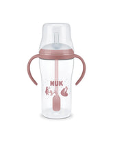 Nuk εκπαιδευτικό ποτηράκι με καλαμάκι perfect match 8m+ 260ml bear