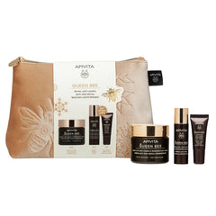 Apivita Promo Queen Bee με Αντιγηραντική Κρέμα Πλούσιας Υφής, 50ml & Δώρο Αντιγηραντικός Ορός Προσώπου, 10ml, Κρέμα Ματιών, 5ml & Νεσεσέρ, 1τεμ, 1σετ