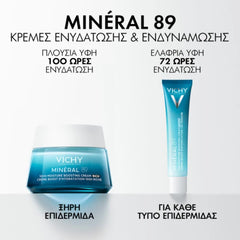 Vichy Mineral 89 72h Moisture Boosting Cream Fresh Ενυδατική Κρέμα σε Σωληνάριο, 40ml